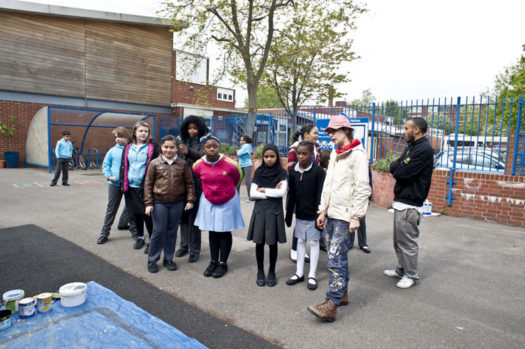 school playground discussion